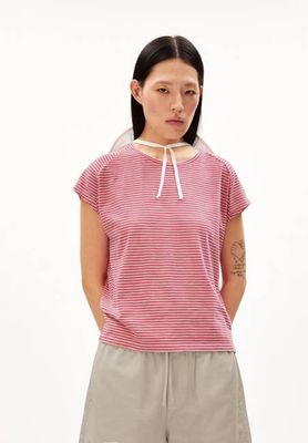 ONELIAA LOVELY STRIPES T-SHIRT | helle himbeer-leichte Wüste