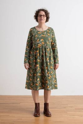 Copenhagen Dress - Deer & Foxes Dark Green