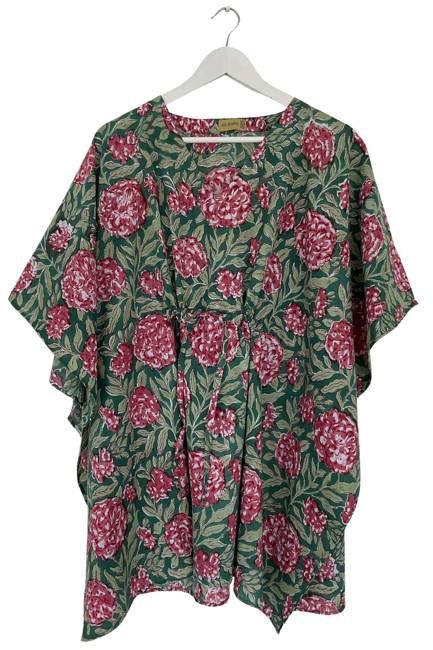 NEW! Block print Kaftan Short No.94