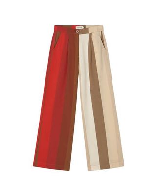 Wide leg striped sandfire Manolita pants