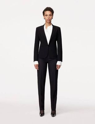 Doppio Cropped Blazer | Black