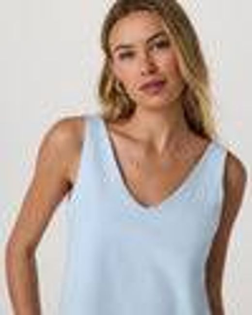 Villa Textured Crop Tank | Light Mist | Vuori