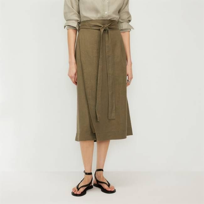 The Linen Wrap Skirt | Kalamata