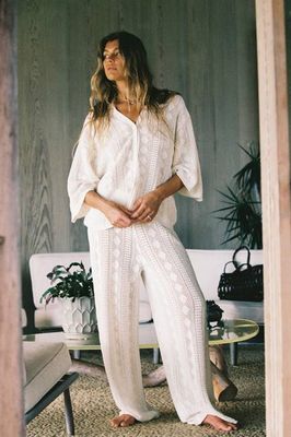 Marea Crochet Pant - Natural Marea Cotton Crochet