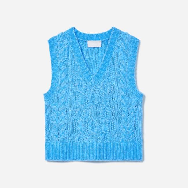 The Cloud Cable-Knit Vest | Lake
