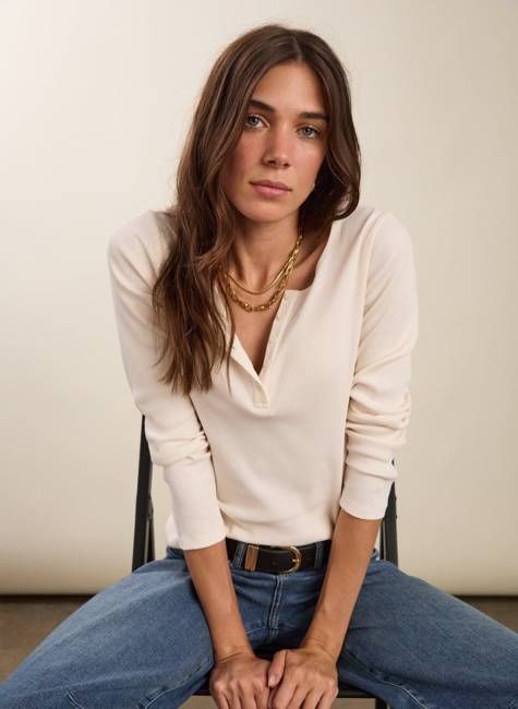 Organic Cotton Henley Top
