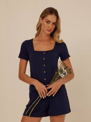 Jamila Smocked Jersey Short Sleeve