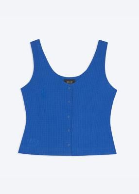 Lowie Cobalt Seersucker Cami Top