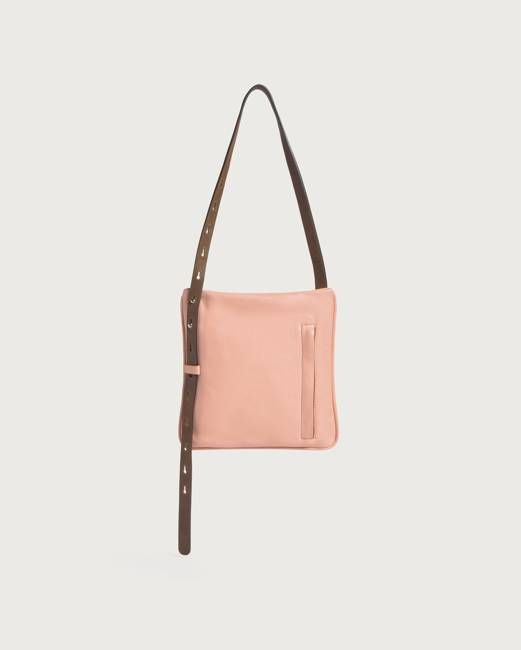 Pink leather Bonbon shoulder bag