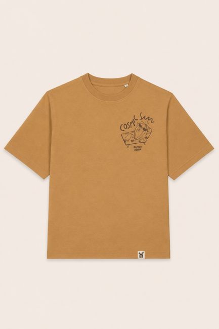 CAMISETA MARRON COSMIC SUN OVERSIZE
