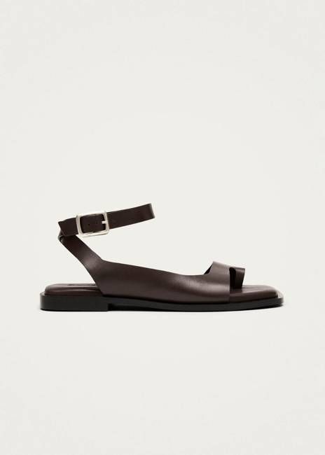 Tebas Brown Leather Sandals