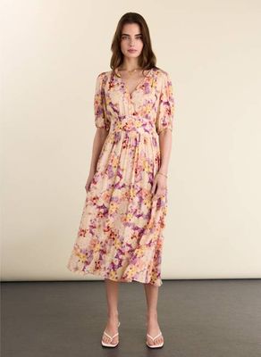Lina Printed Midi Dress