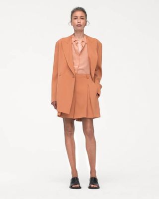 Fluid Pleated Short | Clay