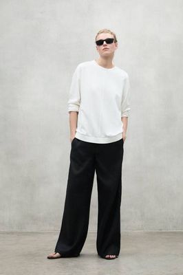 WHITE ANKARA SWEATSHIRT