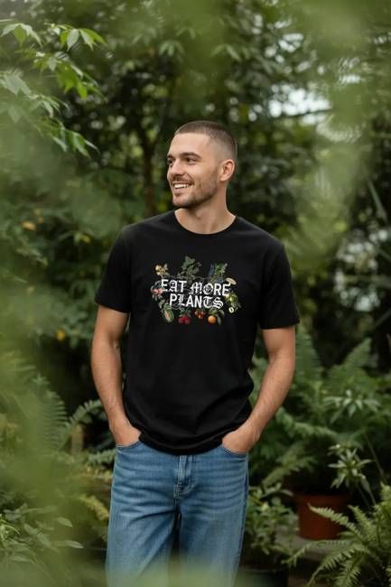 Eat More Plants Tee - Black