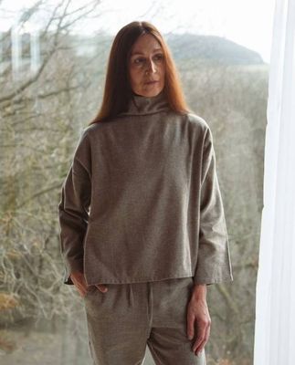 Ula-Jane Organic Cotton Top In Moss