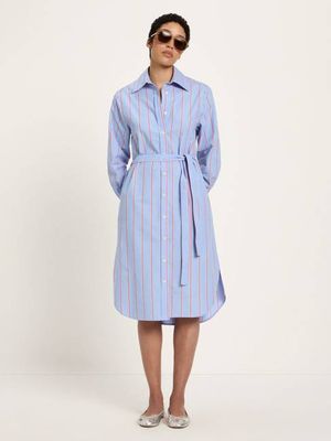 Gestreiftes Midikleid (GOTS)