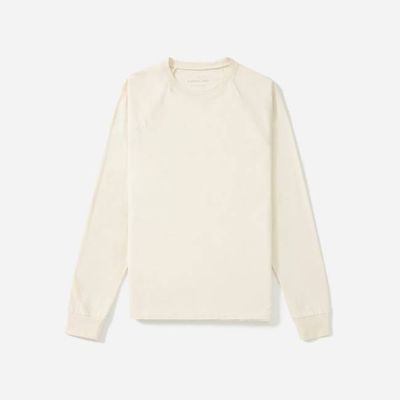 The Premium-Weight Long-Sleeve Crew | Uniform | Heather Oatmeal