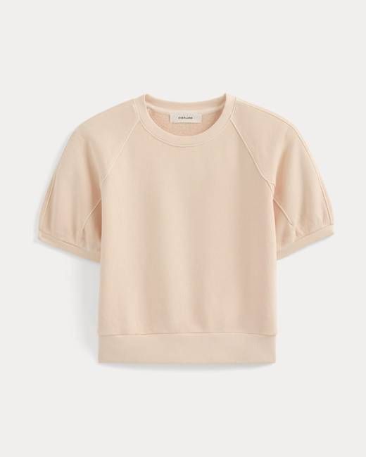 Lightweight Terry Blouson Short-Sleeve Crew | Pale Peach