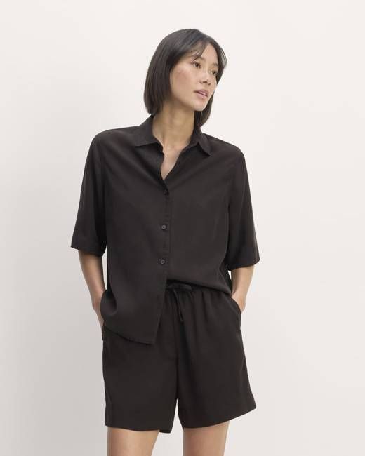 The Short-Sleeve Shirt in Butterlite | Black