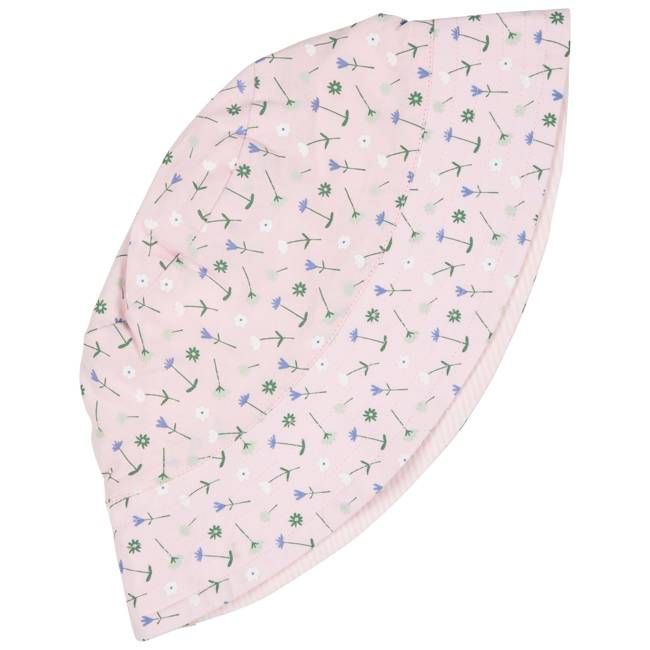 Reversible Sun Hat - Flowers, Pink