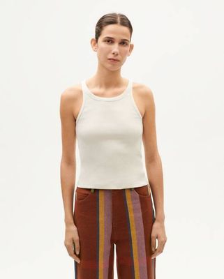 Weißes Harriet Top mit Neckholder