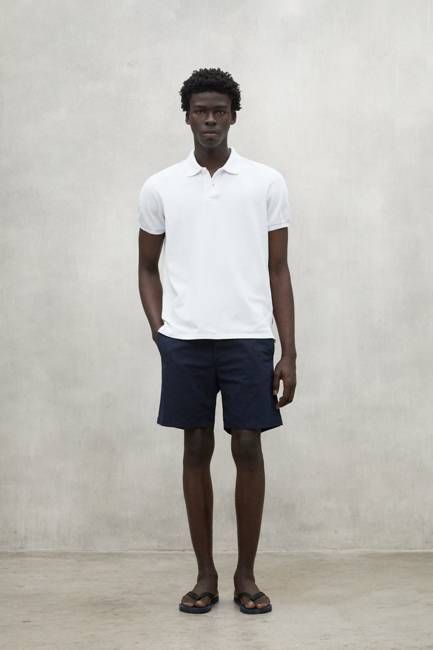 WHITE TEDAN PIQUÉ POLO SHIRT