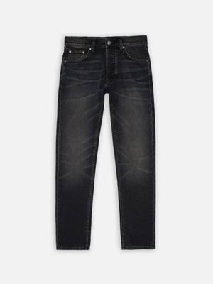 Solid Ollie Black Force slim straight jeans | Nudie Jeans