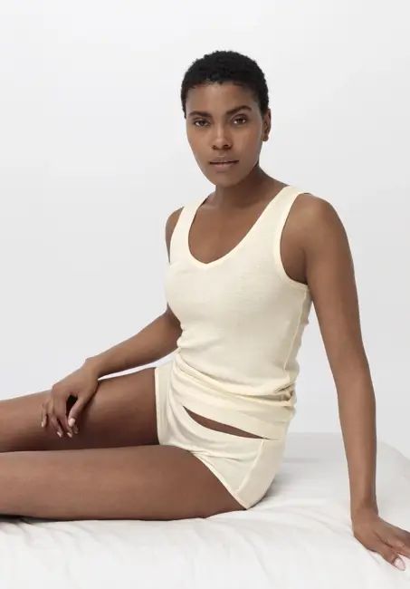 Tank top SILK & WARM TOUCH with organic merino wool and silk