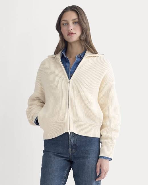 The Full-Zip Sweater in Everyday Cotton | Canvas