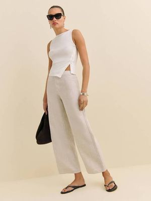 Joni Linen Cropped Short Pant