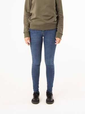 CARLY SMART BLUE WOMEN'S SKINNY PUSH-UP PANTS