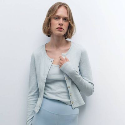 Organic Pointelle Cardigan
