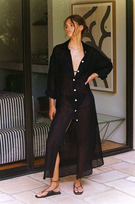 Playa Maxi - Black EcoLinen