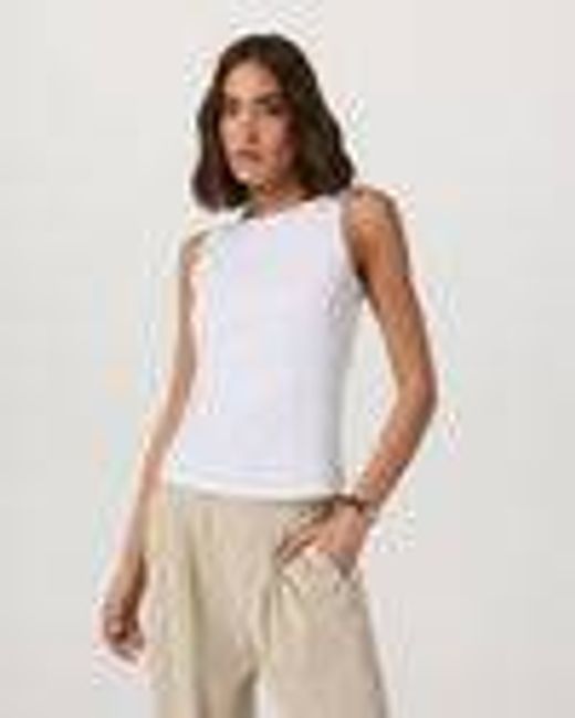 Tuvalu Scoop Back Tank | Women's White Scoop Tank Top | Vuori
