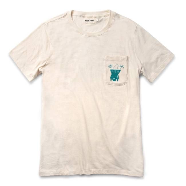 The Heavy Bag Tee in Agua Print