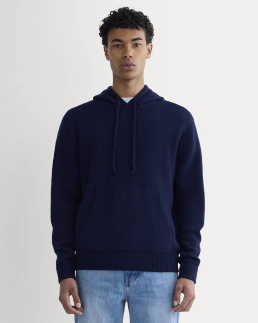 The Felted Merino Hoodie | Deep Navy
