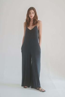 SLATE BLACK WIDE JUMPSUIT