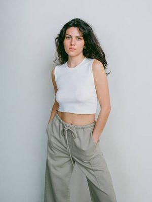 Tasi Crop, Regen Silk Noil Jersey, Natural