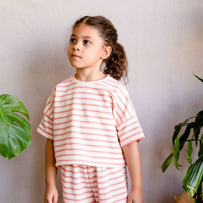 margot tee | adobe stripe