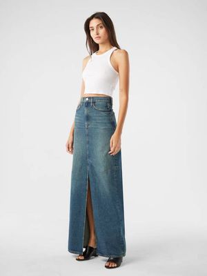 Westwood Maxi Denim Skirt - Malibu Vintage Indigo