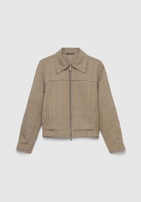 Tailored Checked Zip Jacket