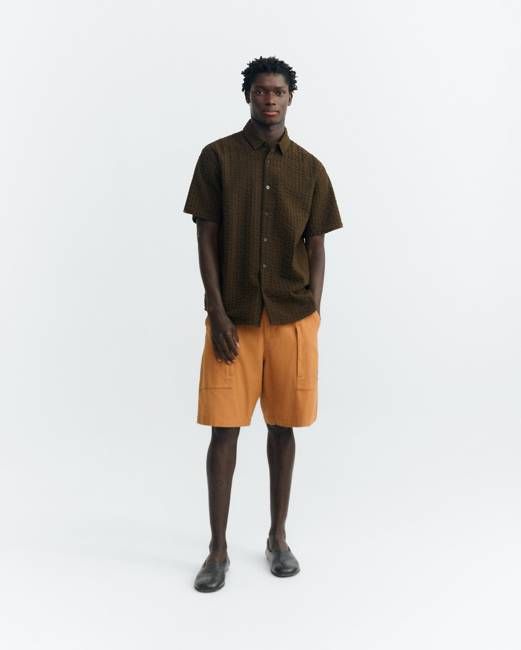 Tom brown seersucker shirt