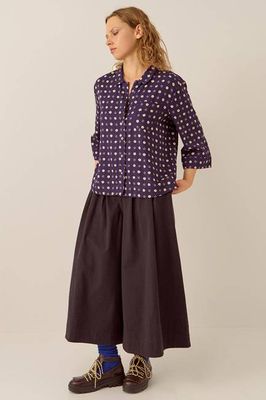 Rosie Navy Cotton Twill Trousers