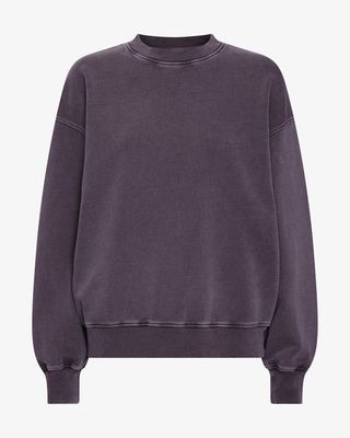 Organic Oversized Crew - Faded Grape