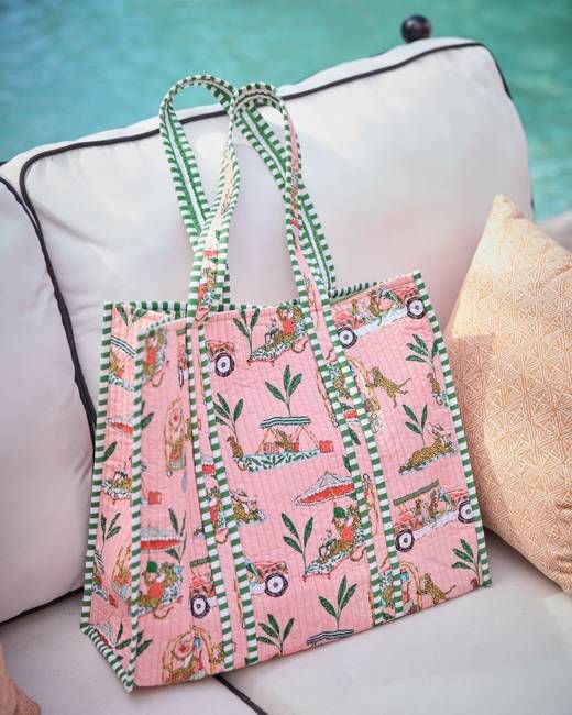 Cabana Cats - The Traveler Tote - Peach Daiquiri