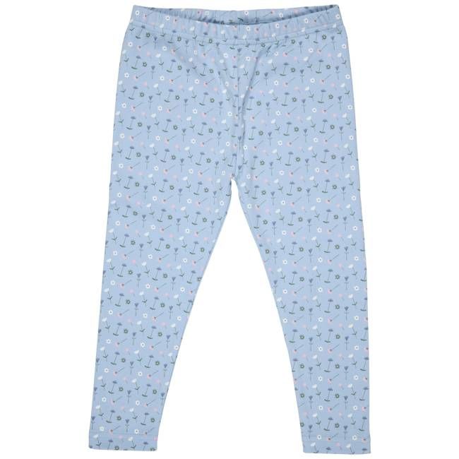 Leggings - Flowers, Blue
