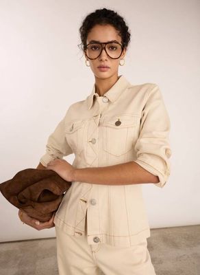 Louise Organic Cotton Waisted Denim Jacket