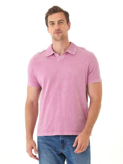 Jared Mineral Wash Eco Cotton Jersey Short Sleeve Polo