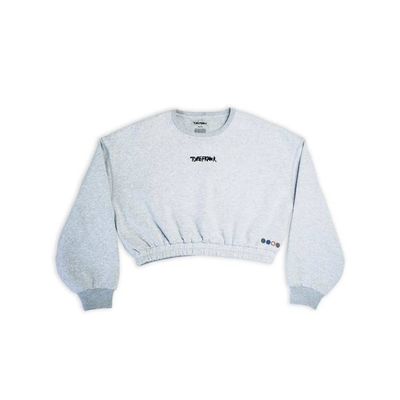 WOMEN'S HATTIE CROP SWEATSHIRT IN GREY - LIMTED EDITION